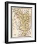 Map of Derbyshire, England, 1870s-null-Framed Giclee Print
