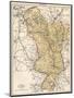 Map of Derbyshire, England, 1870s-null-Mounted Giclee Print