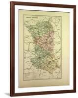 Map of Deux-Sèvres, France-null-Framed Giclee Print