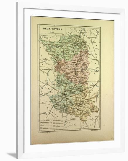 Map of Deux-Sèvres, France-null-Framed Giclee Print