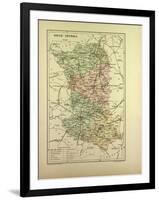 Map of Deux-Sèvres, France-null-Framed Giclee Print