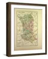 Map of Deux-Sèvres, France-null-Framed Giclee Print