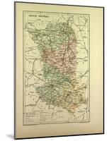 Map of Deux-Sèvres, France-null-Mounted Giclee Print