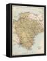 Map of Devon, England, 1870s-null-Framed Stretched Canvas