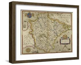 Map Of Devon-Christopher Saxton-Framed Giclee Print