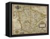 Map Of Devon-Christopher Saxton-Framed Stretched Canvas