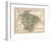 Map of Devon-null-Framed Art Print