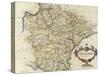 Map of Devonshire-Robert Morden-Stretched Canvas