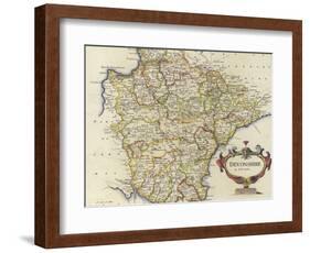 Map of Devonshire-Robert Morden-Framed Giclee Print
