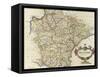 Map of Devonshire-Robert Morden-Framed Stretched Canvas
