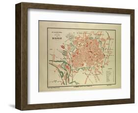 Map of Dijon France-null-Framed Giclee Print