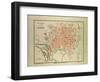 Map of Dijon France-null-Framed Giclee Print