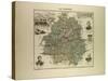 Map of Dordogne 1896 France-null-Stretched Canvas