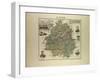 Map of Dordogne 1896 France-null-Framed Giclee Print