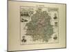 Map of Dordogne 1896 France-null-Mounted Giclee Print