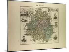 Map of Dordogne 1896 France-null-Mounted Giclee Print