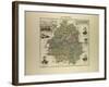 Map of Dordogne 1896 France-null-Framed Giclee Print