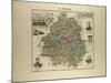 Map of Dordogne 1896 France-null-Mounted Giclee Print