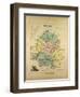 Map of Dordogne France-null-Framed Giclee Print