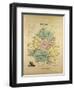 Map of Dordogne France-null-Framed Giclee Print