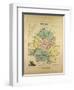 Map of Dordogne France-null-Framed Giclee Print