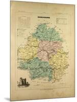 Map of Dordogne France-null-Mounted Giclee Print