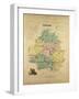 Map of Dordogne France-null-Framed Giclee Print