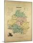 Map of Dordogne France-null-Mounted Giclee Print