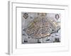 Map of Dordrecht from Civitates Orbis Terrarum-null-Framed Giclee Print