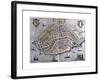 Map of Dordrecht from Civitates Orbis Terrarum-null-Framed Giclee Print