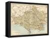 Map of Dorset, England, 1870s-null-Framed Stretched Canvas