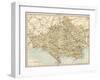 Map of Dorset, England, 1870s-null-Framed Giclee Print