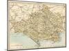 Map of Dorset, England, 1870s-null-Mounted Giclee Print