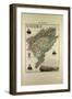 Map of Doubs 1896, France-null-Framed Giclee Print