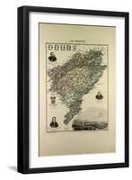 Map of Doubs 1896, France-null-Framed Giclee Print