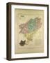 Map of Doubs France-null-Framed Giclee Print