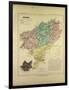 Map of Doubs France-null-Framed Giclee Print