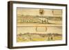 Map of Dresden and Leipzig from Civitates Orbis Terrarum-null-Framed Giclee Print