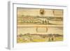 Map of Dresden and Leipzig from Civitates Orbis Terrarum-null-Framed Giclee Print