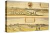 Map of Dresden and Leipzig from Civitates Orbis Terrarum-null-Stretched Canvas