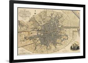 Map of Dublin, 1797-John Rocque-Framed Premium Giclee Print