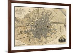 Map of Dublin, 1797-John Rocque-Framed Premium Giclee Print