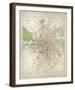 Map of Dublin-The Vintage Collection-Framed Giclee Print