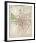 Map of Dublin-The Vintage Collection-Framed Giclee Print