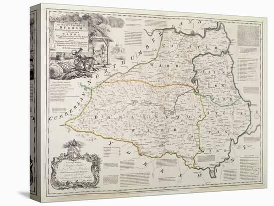 Map of Durham, 1777-Thomas Kitchin-Stretched Canvas