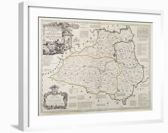 Map of Durham, 1777-Thomas Kitchin-Framed Giclee Print