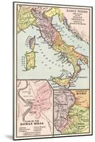 Map of Early Tribes in Italy and the Vicinity of Rome in the Time of the Roman Empire-null-Mounted Giclee Print