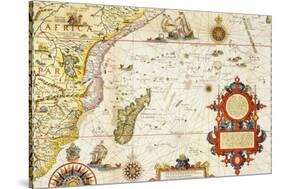 Map of East Africa and Madagascar, 1596-Arnold Florent Van Langren-Stretched Canvas