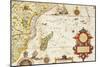 Map of East Africa and Madagascar, 1596-Arnold Florent Van Langren-Mounted Giclee Print