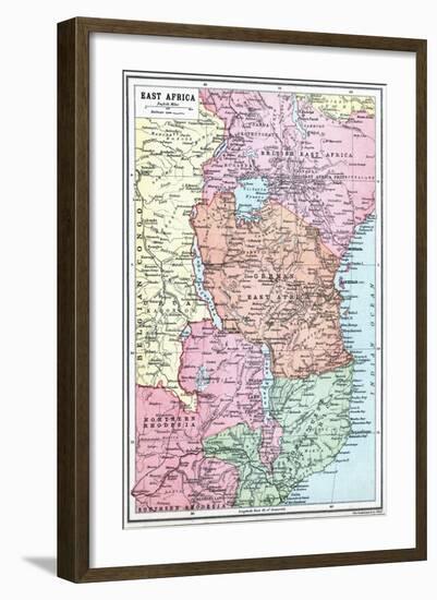 Map of East Africa at the Beginning of the War, from 'The Great War: a History', Volume III, 1916-null-Framed Giclee Print